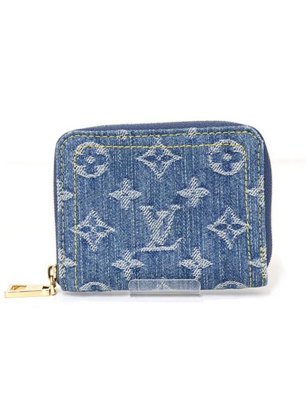 Louis Vuitton Zippy Coin Purse Card Case Monogram Denim Blue